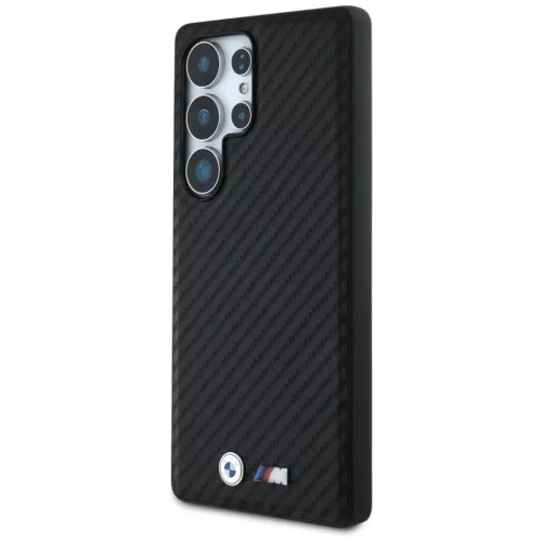 BMW bőr karbon MagSafe tok Samsung Galaxy S25 Ultra fekete tok