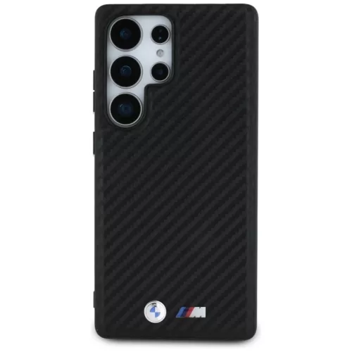 BMW bőr karbon MagSafe tok Samsung Galaxy S25 Ultra fekete tok