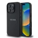 iPhone 16 Pro Fekete Guess PU Grained Classic Logo MagSafe tok