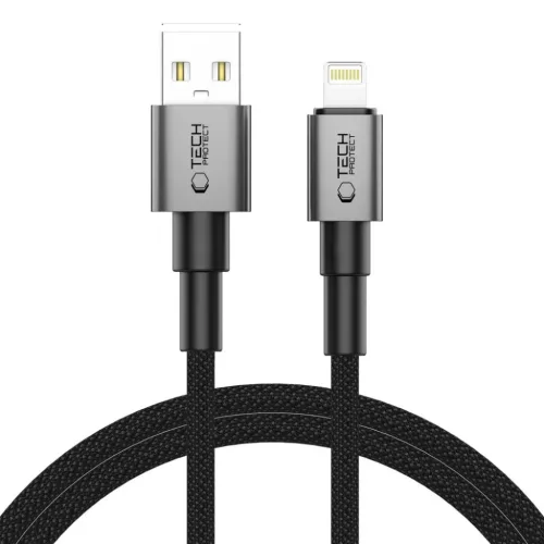 Tech-protect Ultraboost Dna Lightning Usb Kábel 15w/2.4a 100cm Vas Szürke