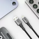 Tech-protect Ultraboost Dna Lightning Usb Kábel 15w/2.4a 100cm Vas Szürke