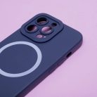 Szilikon mágneses tok iPhone 15 Pro Max 6,7" sötétkék tok