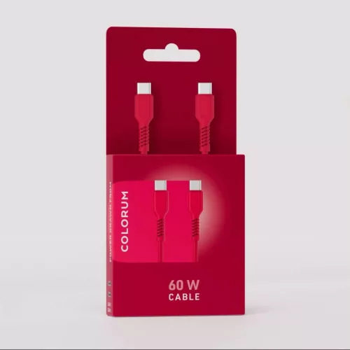 COLORUM kábel USB-C - USB-C 1,8m 3A CK60-CC-02 xMagenta