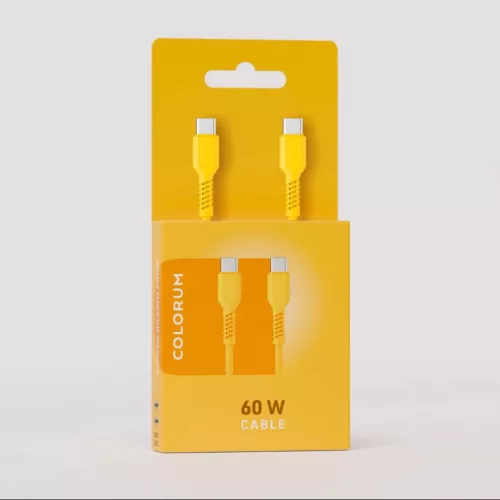 COLORUM kábel USB-C - USB-C 1,8m 3A CK60-CC-05 sárga