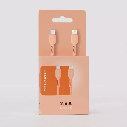 COLORUM kábel USB-C - Lightning 1,8m 2,4A CK12-CL-14 x Barackszösz