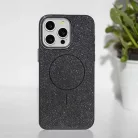 Vékony Csillámos Mágneses tok iPhone 16 Pro 6,3"-hoz fekete tok