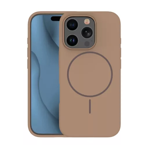 Szilikon Vékony Mag tok iPhone 16 Pro 6,3"-hoz barna
