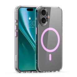   Etteri Színes mágneses tok iPhone 16 Plus 6,7" rózsaszín tok