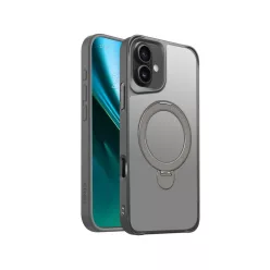 Etteri Matt Mag Ring Tok iPhone 16 Plus 6,7" szürke