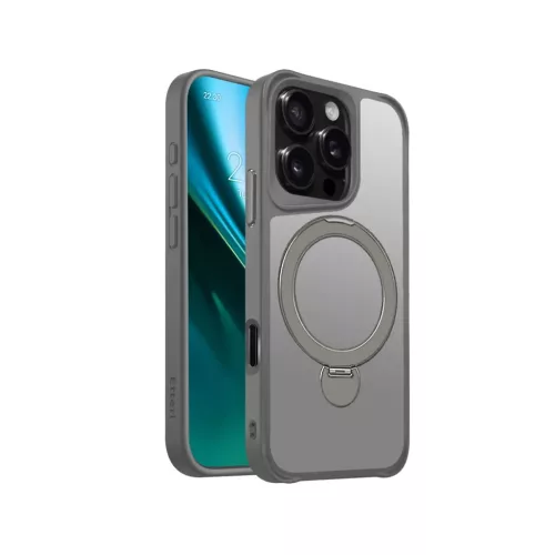 Etteri Matt Mag Gyűrűs tok iPhone 16 Pro 6,3"-hoz szürke