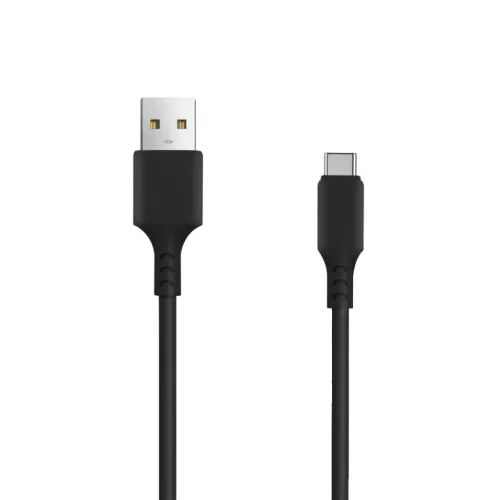 Setty töltő 1x USB 2,4A fekete + USB-C kábel 1,0 m ÚJ