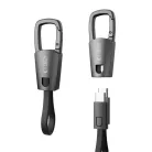 Tech-protect Ultraboost DNA Kulcstartó Type-C kábel Pd 60w / 3a Vas szürke