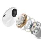 BWOO vezetékes fülhallgatók 3.5mm sztereó fehér
