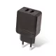 Setty töltő 2x USB 2,4A fekete