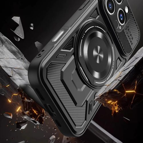 iPhone 14 6,1" Defender Armor Mag fekete tok
