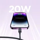 Joyroom Multi-Color Series A14 USB-C / Lightning kábel 20W 1.2 m - Fekete