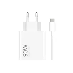   Xiaomi MDY-15-EK USB-A 90W Utazó Töltő + Adatkábel USB-C 6A Fehér