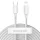 Baseus Simple Wisdom USB-C-Lightning adat/töltőkábel PD, 20W, 1,5m, 2db (fehér)