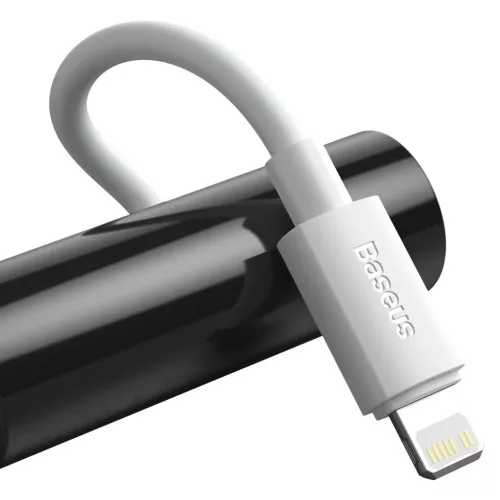 Baseus Simple Wisdom USB-C-Lightning adat/töltőkábel PD, 20W, 1,5m, 2db (fehér)