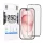 Lito - 2.5D Teljes Ragasztós Üveg - iPhone 15 - Fekete üvegfólia