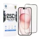 Lito - 2.5D Teljes Ragasztós Üveg - iPhone 15 - Fekete üvegfólia