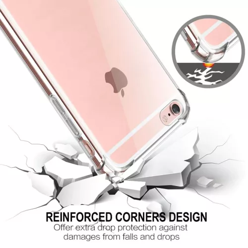 Ütésálló Átlátszó Szilikontok - iPhone 7 / iPhone 8 / iPhone SE 2, SE 2020 / iPhone SE 3, SE 2022 - Átlátszó tok
