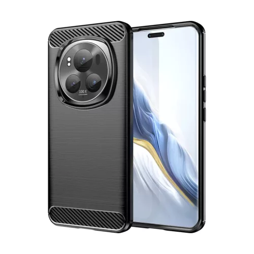 Techsuit - Szénszálas Szilikon - Honor Magic6 Pro - Fekete tok