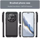 Techsuit - Szénszálas Szilikon - Honor Magic6 Pro - Fekete tok