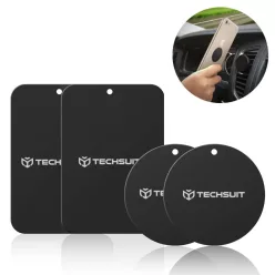   Techsuit - (4 darabos) Fém Lemez (MP04) - Matt Festékbevonattal - Fekete.