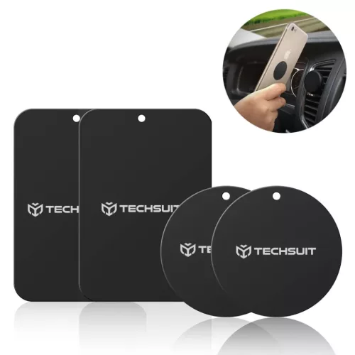 Techsuit - (4 darabos) Fém Lemez (MP04) - Matt Festékbevonattal - Fekete.