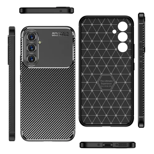 Techsuit - Szénszál - Samsung Galaxy A54 - Fekete tok