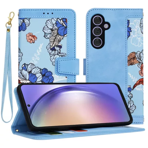 Techsuit - FlipCraft - Samsung Galaxy A54 - Életteli Kék tok