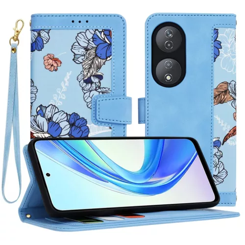 Techsuit - FlipCraft - Honor X7b / X7b 5G / 90 SMART - Vibráló Kék tok