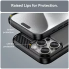 Techsuit - Szénszálas Szilikon - iPhone 16 Pro - Fekete tok