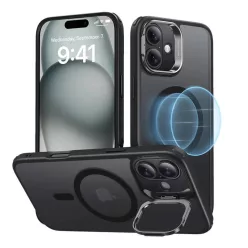   iPhone 16 Matt Fekete ESR Classic Hybrid tok Stash Standdal (HaloLock)