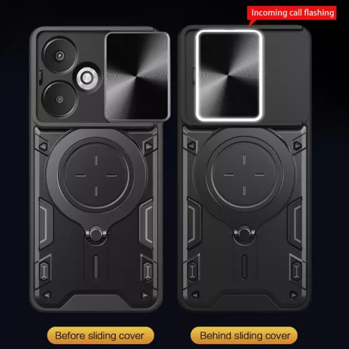 Techsuit - CamGuard Pro - Xiaomi Redmi 13C 5G / Poco M6 - Rózsaarany tok