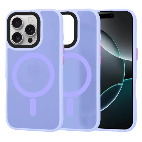 Techsuit - HaloFrost MagSafe sorozat - iPhone 16 Pro - Világoslila tok