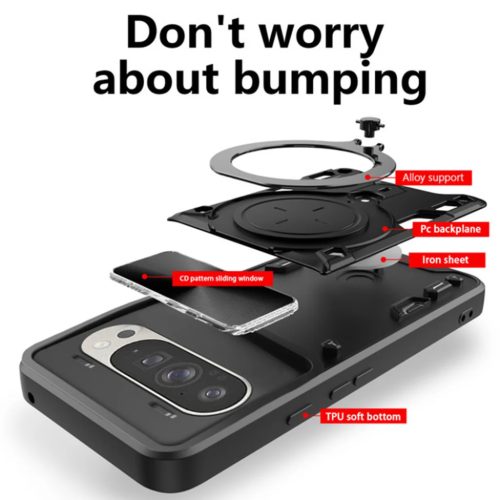 Techsuit - CamGuard Pro - Google Pixel 9 / 9 Pro - Piros tok