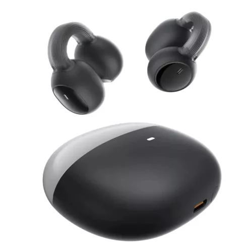 Baseus Wireless Earbuds AirGo 1 Ring (A00069201113-00) - Bluetooth 5.3, TWS, Nyitott fül Klipsz Dizájnnal - Fekete Clusteren