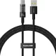 USB to Type-C Cluster Black Baseus Data Cable Gem (P10373002111-01) - Szupergyors töltés 100W, 2m