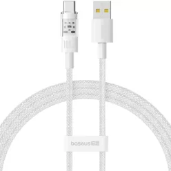   Data Cable Gem Baseus (P10373002211-01) - USB to Type-C, Szupergyors töltés 100W, 2m - Hold Fehér
