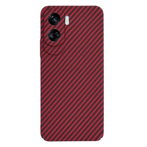 Techsuit - Karbonit SzálasHéj - Honor 90 Lite - Piros tok