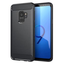 Techsuit - Szénszilikon - Samsung Galaxy S9 - Fekete tok