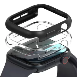   RINGKE SLIM 2-PACK APPLE WATCH 10/11 (46 MM) ÁTLÁTSZÓ & MATT FEKETE tok