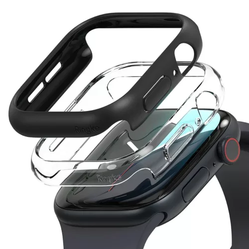 RINGKE SLIM 2-PACK APPLE WATCH 10/11 (46 MM) ÁTLÁTSZÓ & MATT FEKETE tok