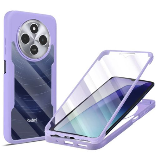 Techsuit - ColorVerse 360 Sorozat + Kijelzővédő - Xiaomi Redmi 14C / Poco C75 - Lila tok