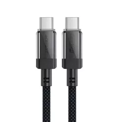   Acefast C12 USB-C / USB-C PD kábel 60W 480Mb/s, nejlon fonattal - fekete