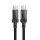 Acefast C12 USB-C / USB-C PD kábel 60W 480Mb/s, nejlon fonattal - fekete