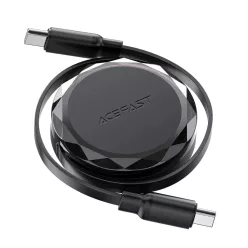   Acefast C13-03 USB-C - USB-C 60W Kábel Visszahúzható - Fekete