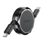 Acefast C13-03 USB-C - USB-C 60W Kábel Visszahúzható - Fekete